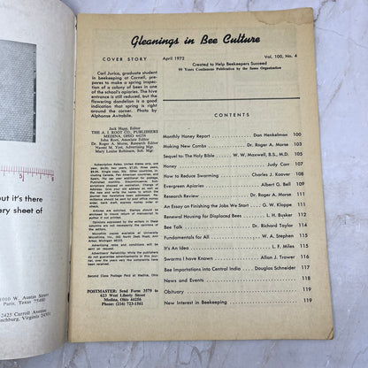 1972 April - Gleanings in Bee Culture Magazine - Bees Beekeeping Honey M9