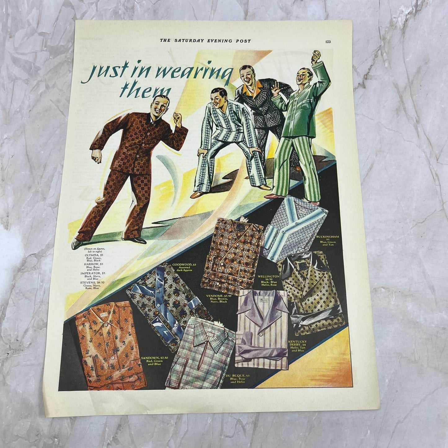 Glovers Brighton-Carlsbad Sleepingwear 2 Pages 1928 Original Advertisement FL6-8