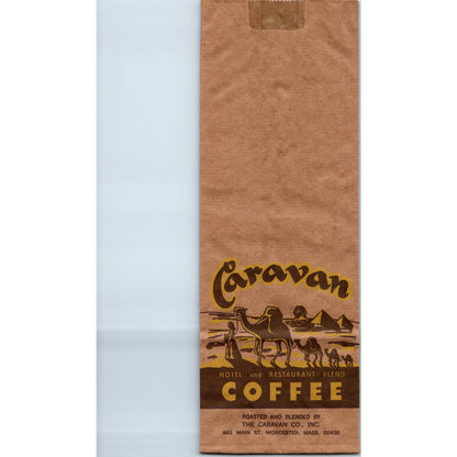 Vintage Caravan Coffee Bag The Caravan Co Inc Worcester MA AK7-4