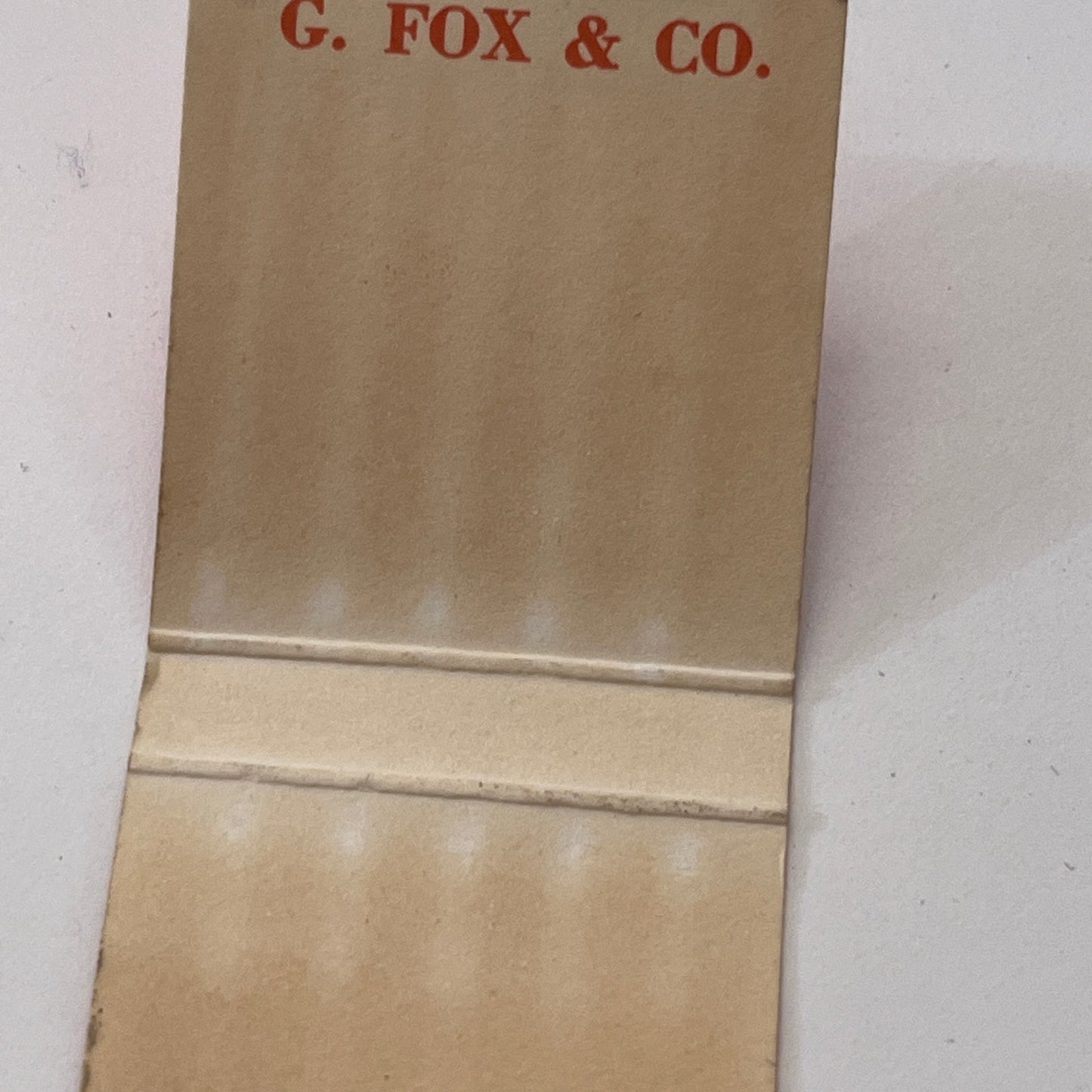 The Connecticut Room G. Fox & Co Vintage Matchbook Cover MM2-8