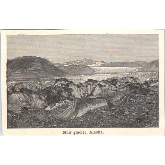 Muir Glacier Alaska 1901 Engraving AF2-O2