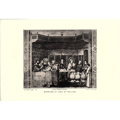 Marriage at Cana of Galilee Perry Pictures Litho Vintage Art Print 5x7 V12