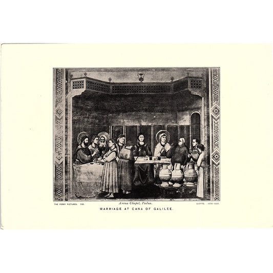 Marriage at Cana of Galilee Perry Pictures Litho Vintage Art Print 5x7 V12