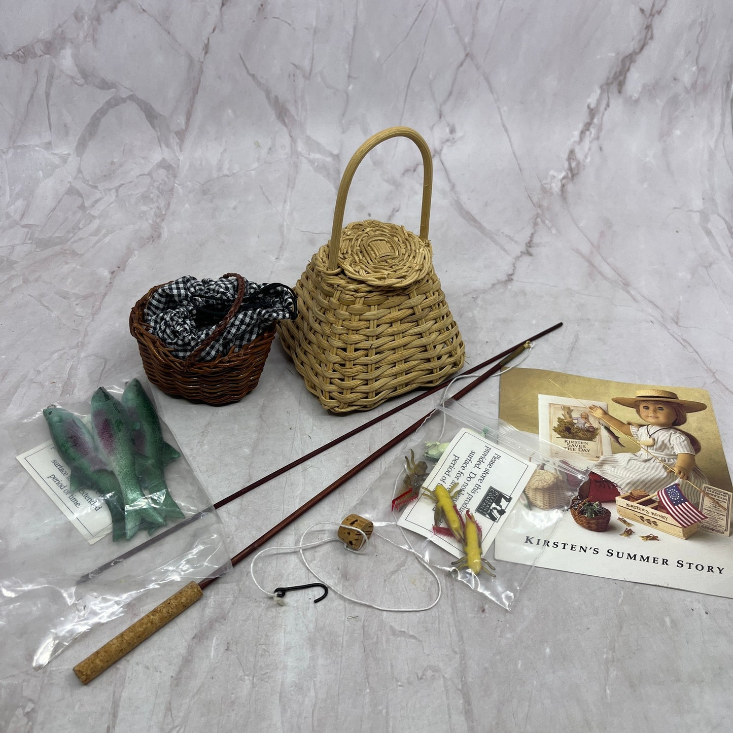 Original Kirsten American Girl Doll Fishing Set Complete With All Accessories