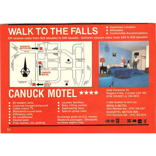 Canuck Motel Downtown Location Comfortable Accommodation Niagara Falls ON SAG4-3