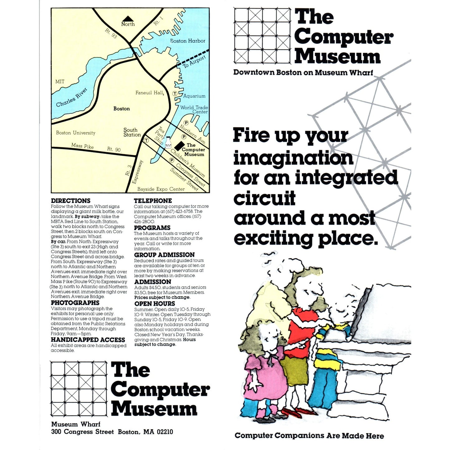 1980s The Computer Museum Boston MA Pamphlet TF4-BD
