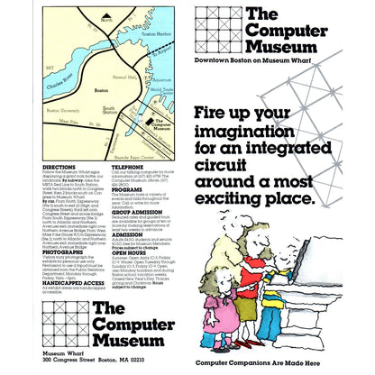 1980s The Computer Museum Boston MA Pamphlet TF4-BD