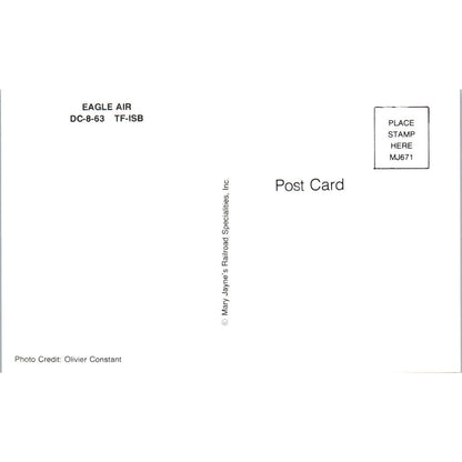 Eagle Air DC-8-63 Vintage Postcard PC3