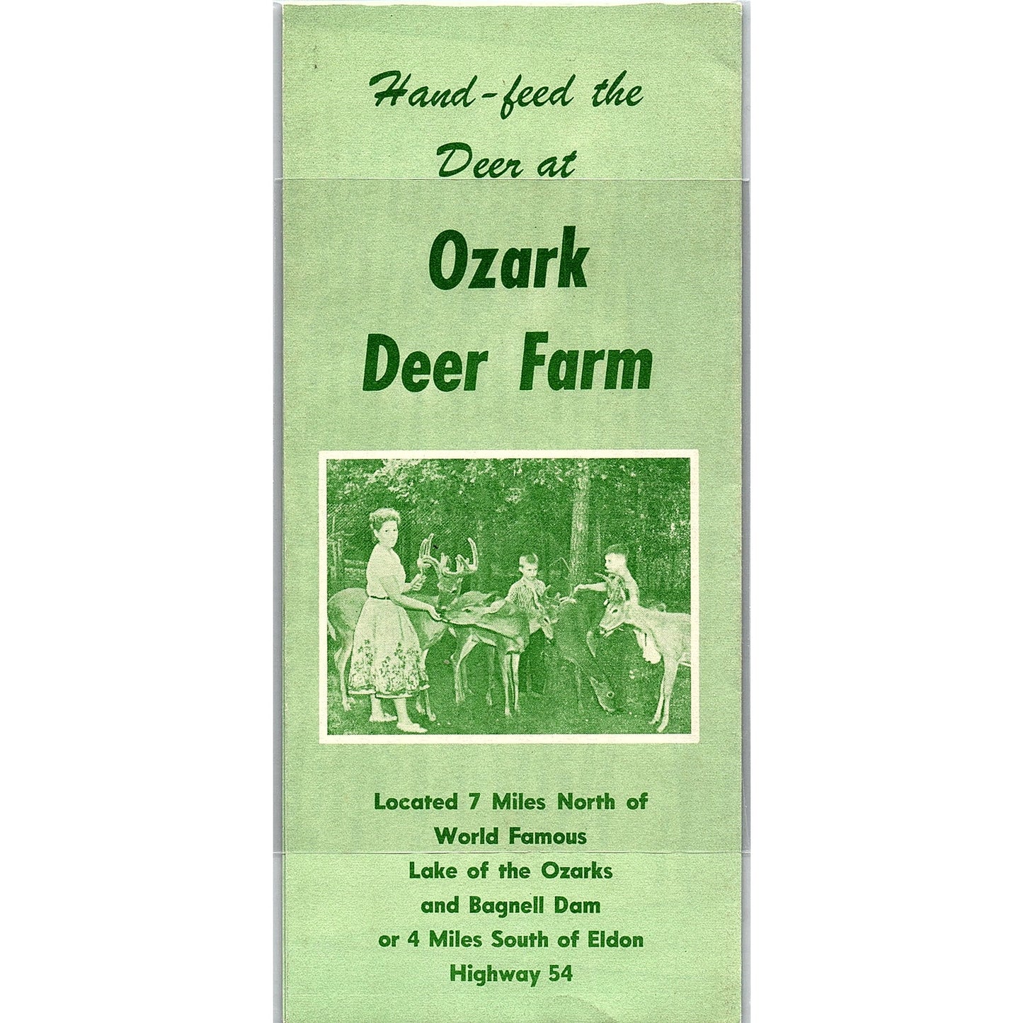 Vintage Ozark Deer Farm Eldon Missouri Travel Brochure TH2-TB2