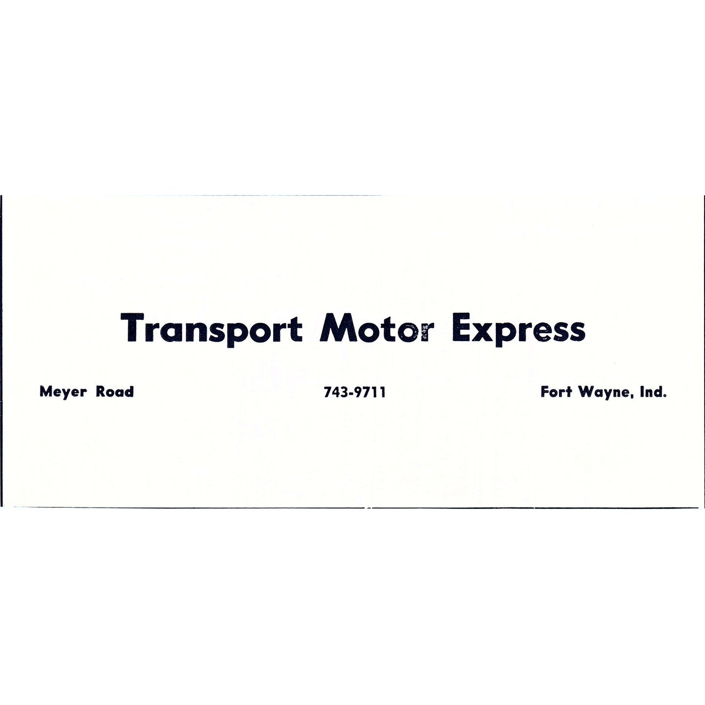 Transport Motor Express Meyer Road Fort Wayne Indiana 1964 Ad AG1-9