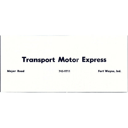 Transport Motor Express Meyer Road Fort Wayne Indiana 1964 Ad AG1-9