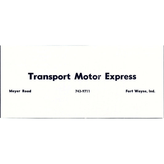 Transport Motor Express Meyer Road Fort Wayne Indiana 1964 Ad AG1-9