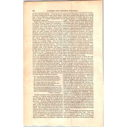 Dutch on the Manhattan Henry Hudson NY - 11 Pages 1854 Article I19