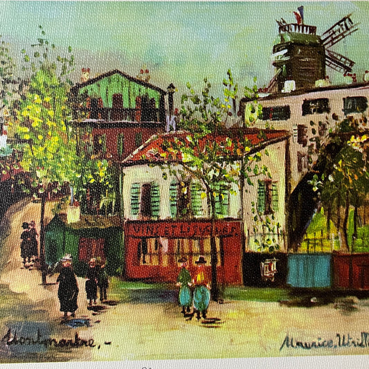 Montmartre by Maurice Utrillo Lithograph Art Print 9x12 V8