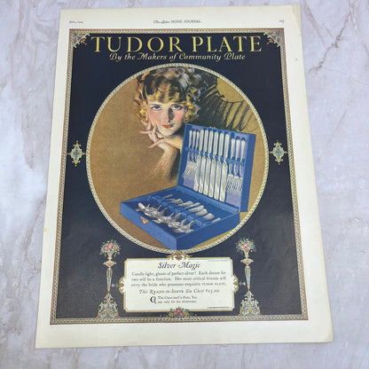 Oneida Community Plate Tudor Plate Silverware 1924 Magazine Ad FL6-11