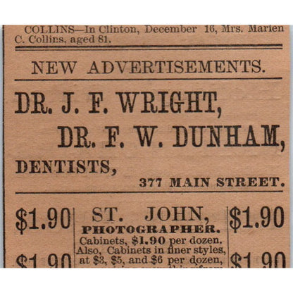 Robbins Bros. Furniture Holiday Gifts Hartford 1886 Newspaper Ad AF7-E5