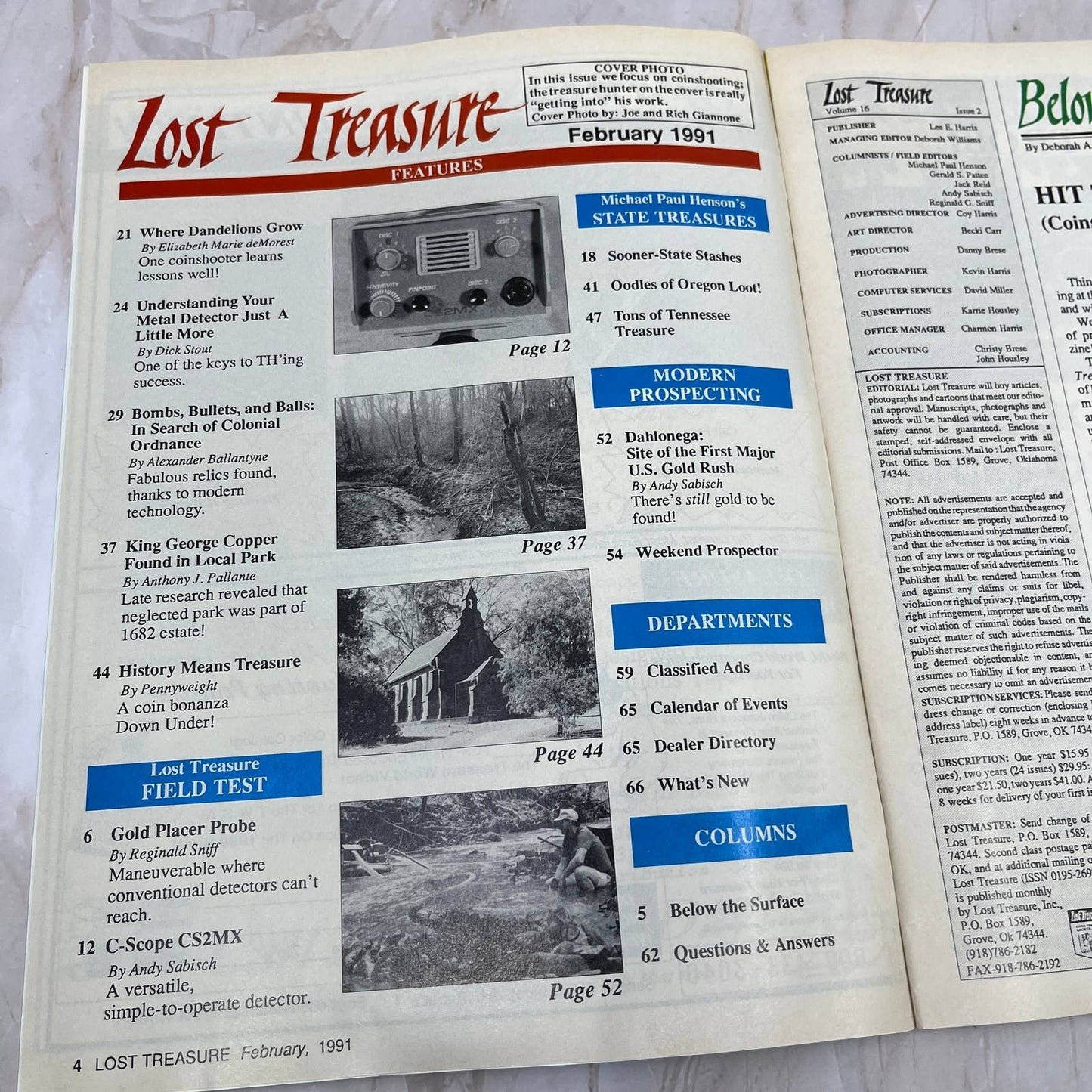 1991 Feb - Lost Treasure Magazine - Treasure Hunting Gold Prospecting M14