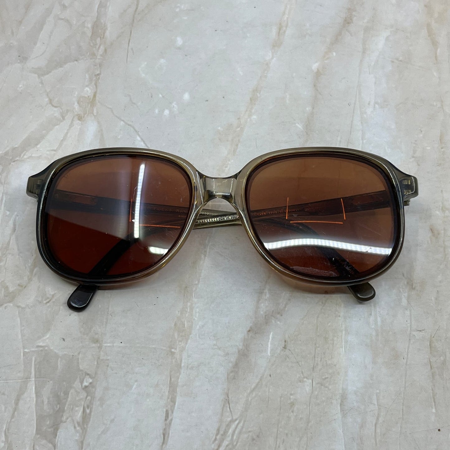 Retro Oversize Brown Sherry Flex Sunglasses Eyeglasses Frames TD5G3-3