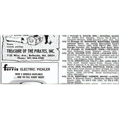 Valade Gem Enterprises Oscoda Michigan 1972 Ad AF8-M4