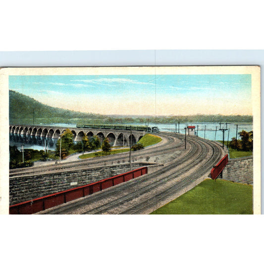 Rockville Bridge Harrisburg PA Vintage Original Postcard PC9