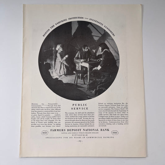 Farmers Deposit National Bank Pittsburgh PA 1935 Ad V1-4