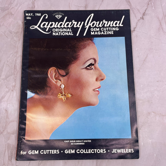 Cast Gold Holly Leaves as Earrings - Lapidary Journal Magazine - May 1968 M25