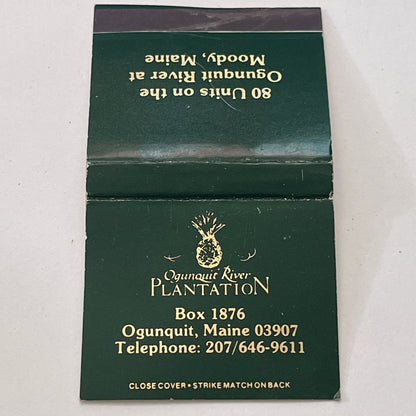 Ogunquit River Plantation Moody Maine Vintage Matchbook Cover TB8-MB-12
