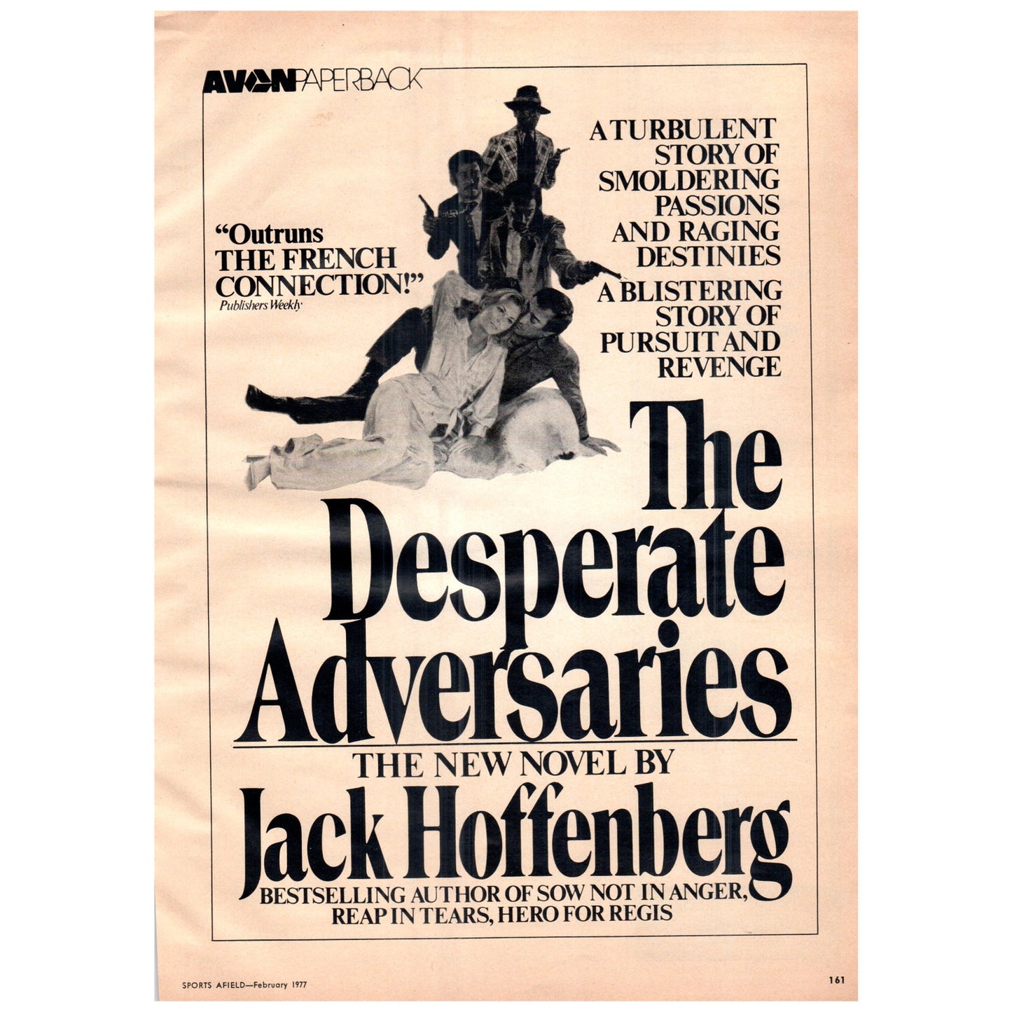 The Desperate Adversaries Jack Hoffenberg Promo Avon 1977 Ad D25