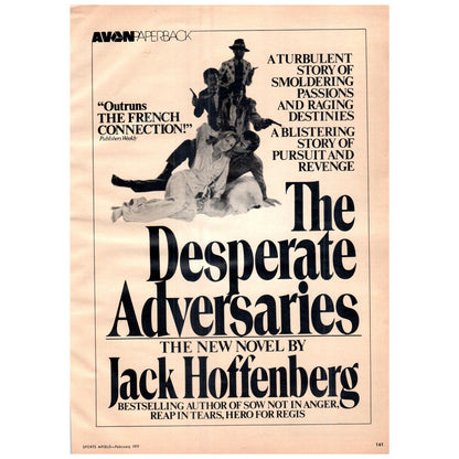 The Desperate Adversaries Jack Hoffenberg Promo Avon 1977 Ad D25