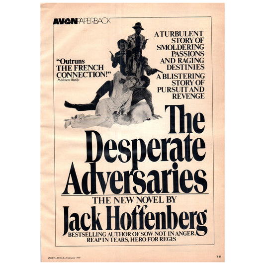 The Desperate Adversaries Jack Hoffenberg Promo Avon 1977 Ad D25