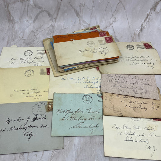 c1930 John J. Birch Schenectady NY Set of Postal Cover Envelopes TG9-PC-7