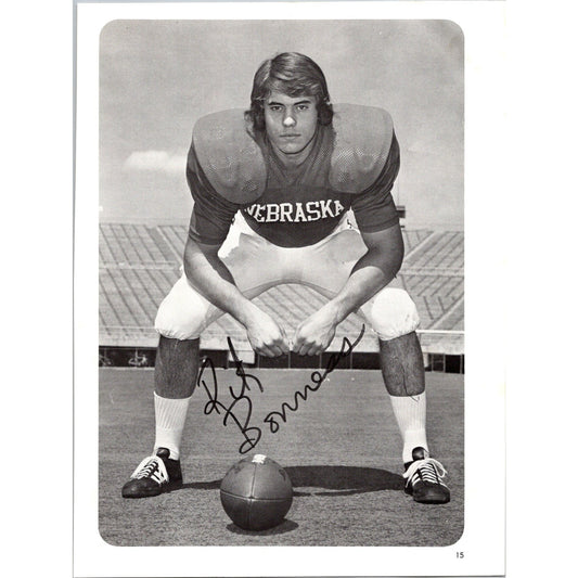 Rik Bonness 1974 Nebraska Cornhuskers Football Program Photo Print J1