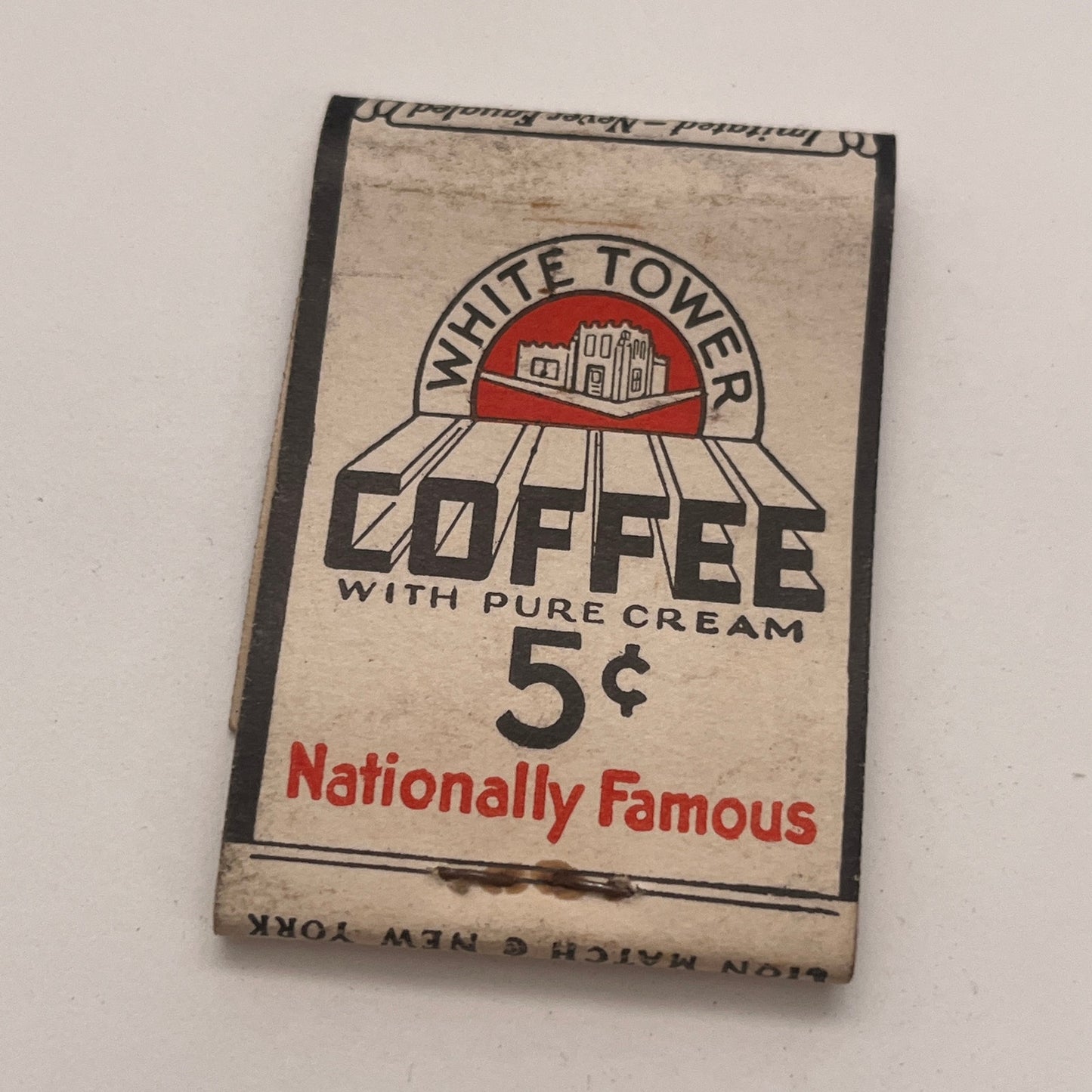 White Tower Hamburgers Vintage Matchbook Cover TB8-MB2-4