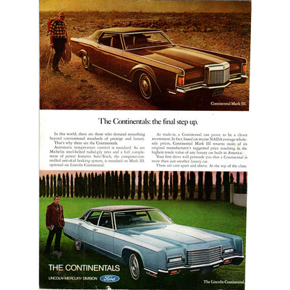 Lincoln Continental Mark III Automobile Car - Vintage Magazine Ad D20