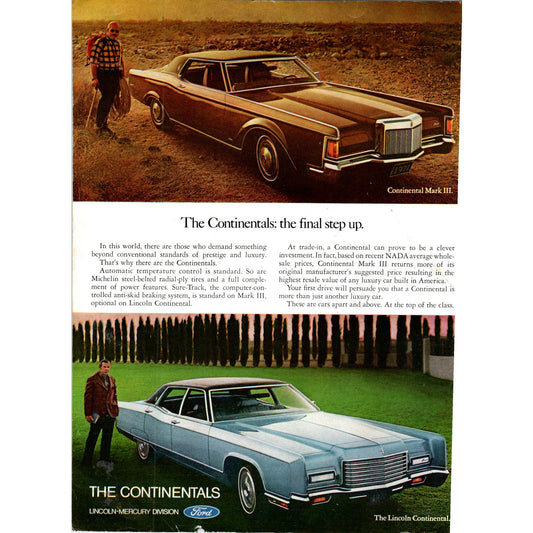 Lincoln Continental Mark III Automobile Car - Vintage Magazine Ad D20