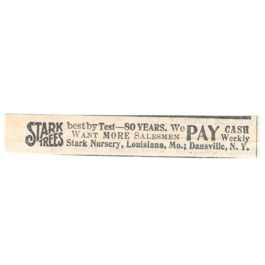 Stark Trees Stark Nursery Louisiana MO 1905 Magazine Ad AF1-NES1
