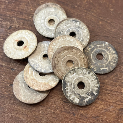 Vintage Alabama State Department of Revenue Sales Tax Token Chit Lot of 12 SE2