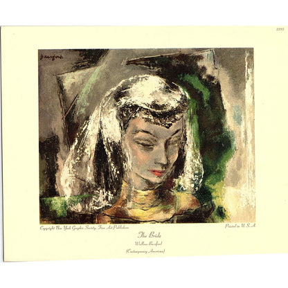 The Bride - Wallace Bassford Contemporary American Vintage Art Print 8x10 V5