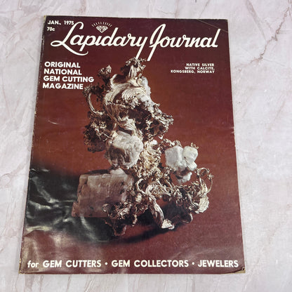 Native SIlver With Calcite Kongsberg Norway - Lapidary Journal - Jan 1975 M27