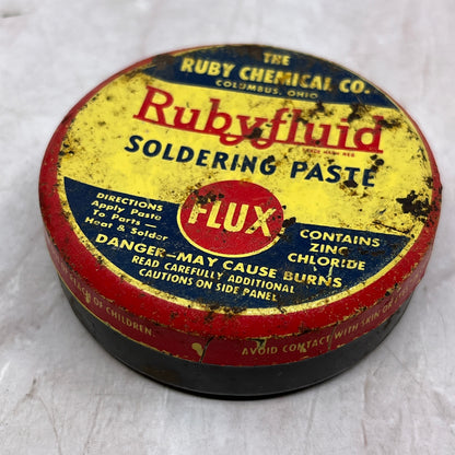 Vintage Rubyfluid Soldering Paste Flux Ruby Chemical Co Columbus OH SF4