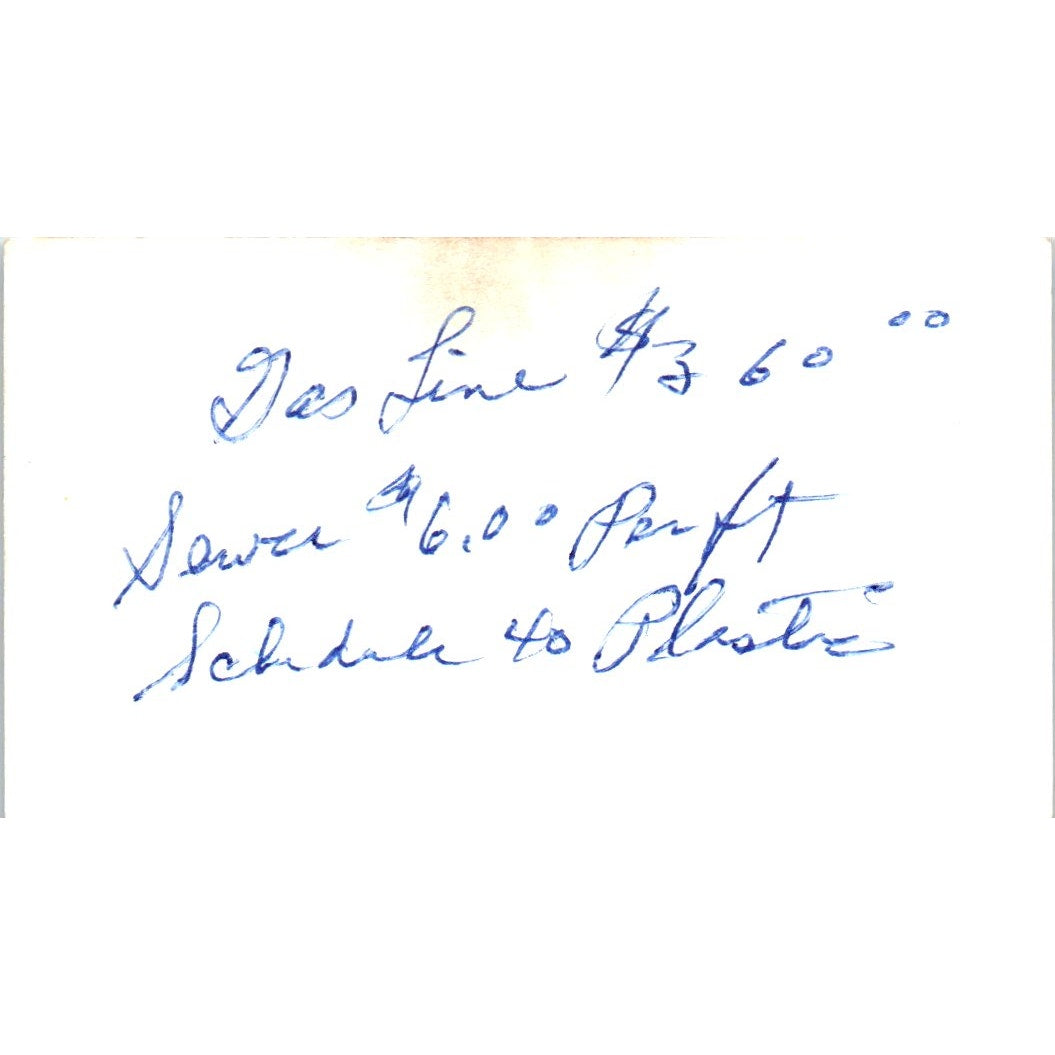 Charles Edwards Plumbing Company Galena Park TX Vintage Business Card SD4-B1