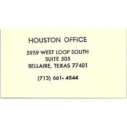 R. Michael Kutner & Associates CPA The Woodlands TX Vintage Business Card SD9-B1