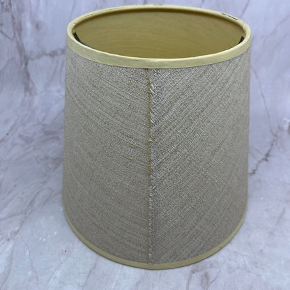 Vintage MCM Beige MCM Clip-on Tapered Drum Lamp Shade 6.75x8"