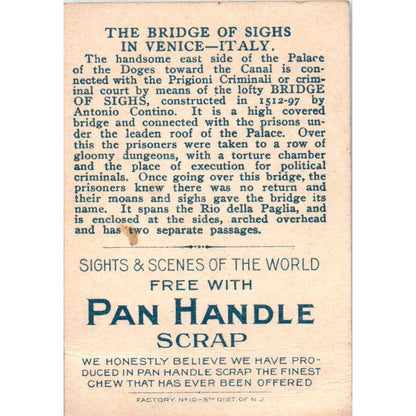 1911-12 The Bridge of Sighs Pan Handle Card Scrap Sights and Scenes AD8-Q3