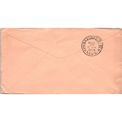 1909 H.K. Porter Everett MA to Faust & Co New Braunfels TX Postal Cover TG7-PC3