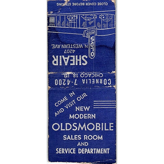 Shear Oldsmobile Sales Chicago IL Vintage Matchbook Cover SC7-Y6