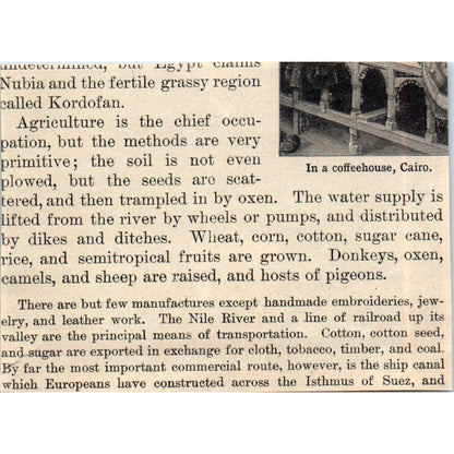Trading Post on the Kongo Africa 1901 Engraving AF2-A6