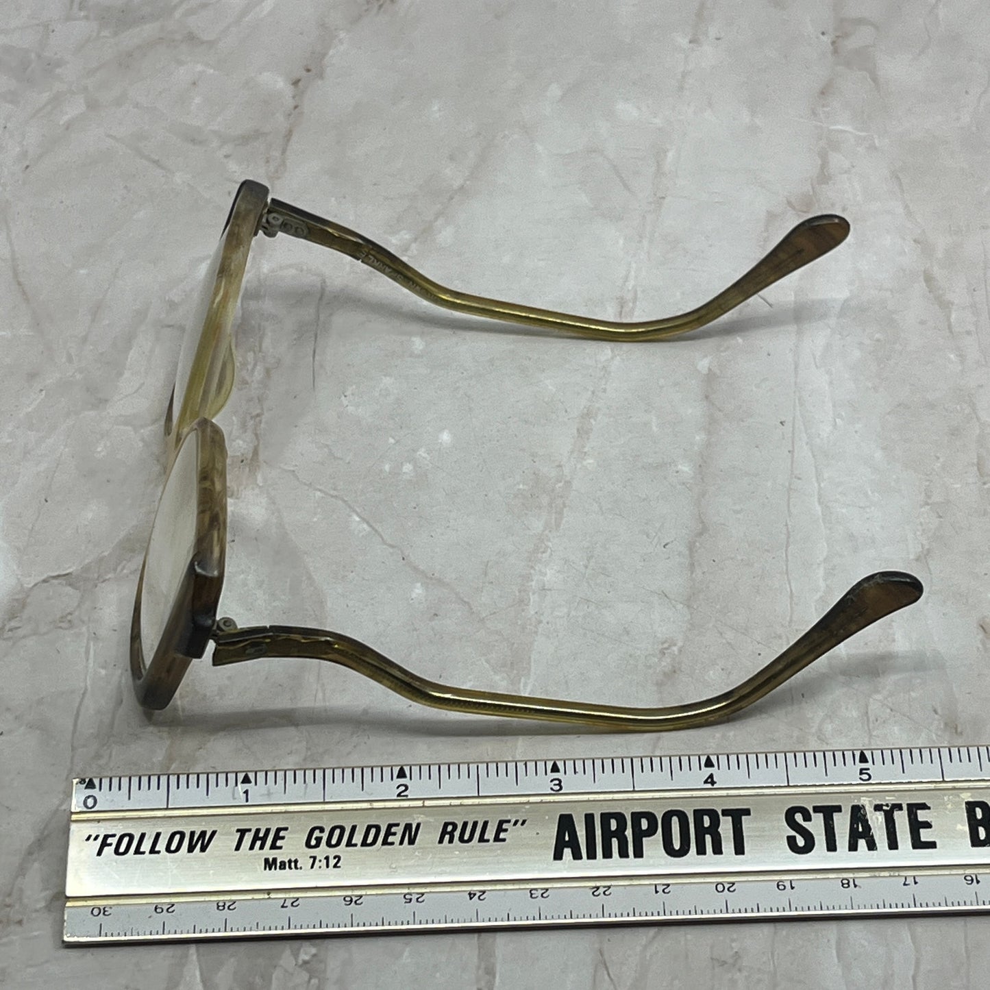 Vintage Drop Arm Brown Sparkle Heidi Sunglasses Eyeglasses Frames TG7-G6-6