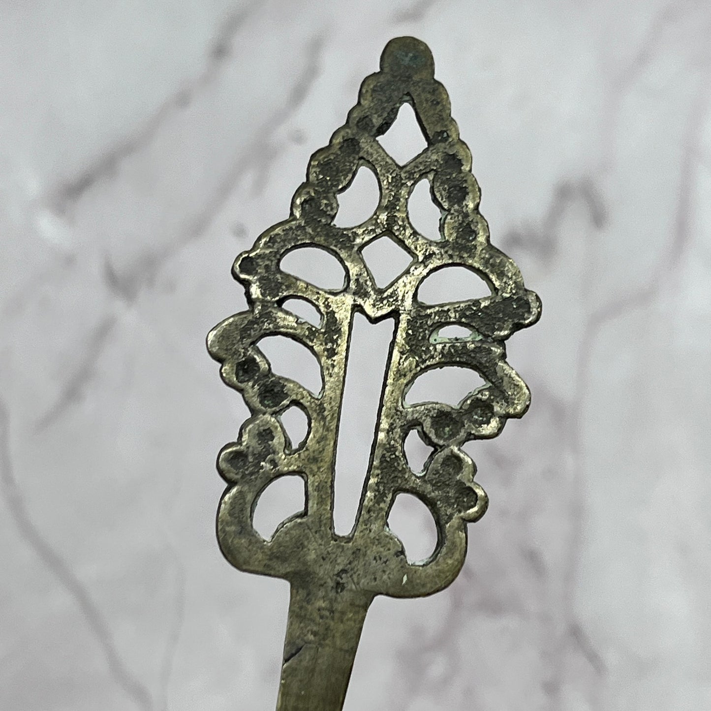 Antique Victorian Sterling Silver Letter Opener Hairpin 7" SC1