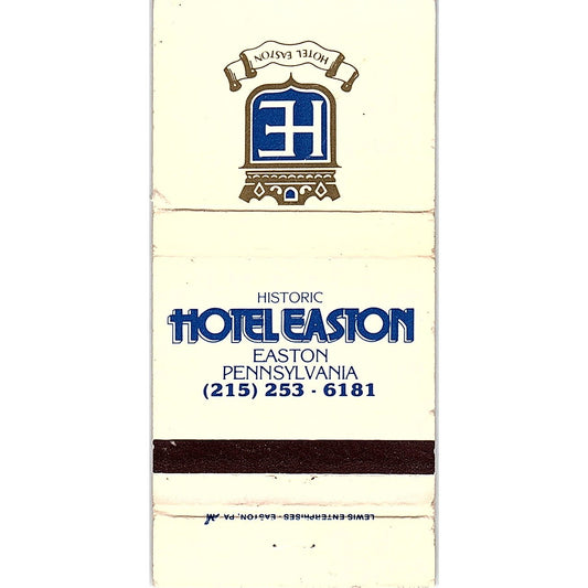 Historic Hotel Easton, Easton PA Vintage Matchbook MM5-8